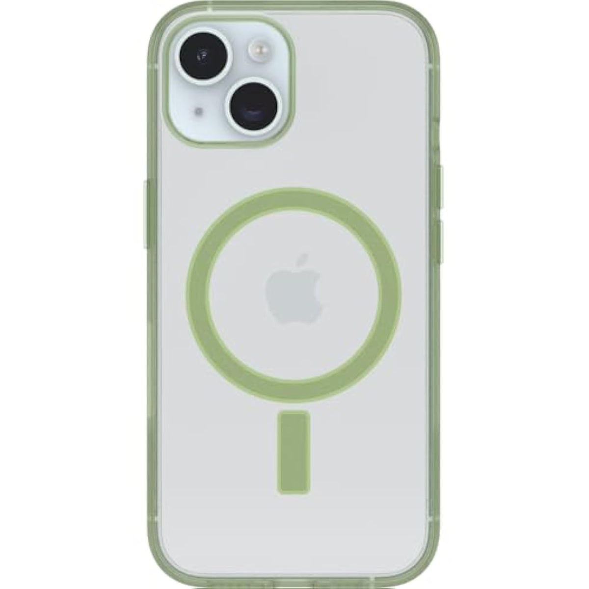 OtterBox Clear case with Colorful Grip Edge case for iPhone 15 - Moray (Green)