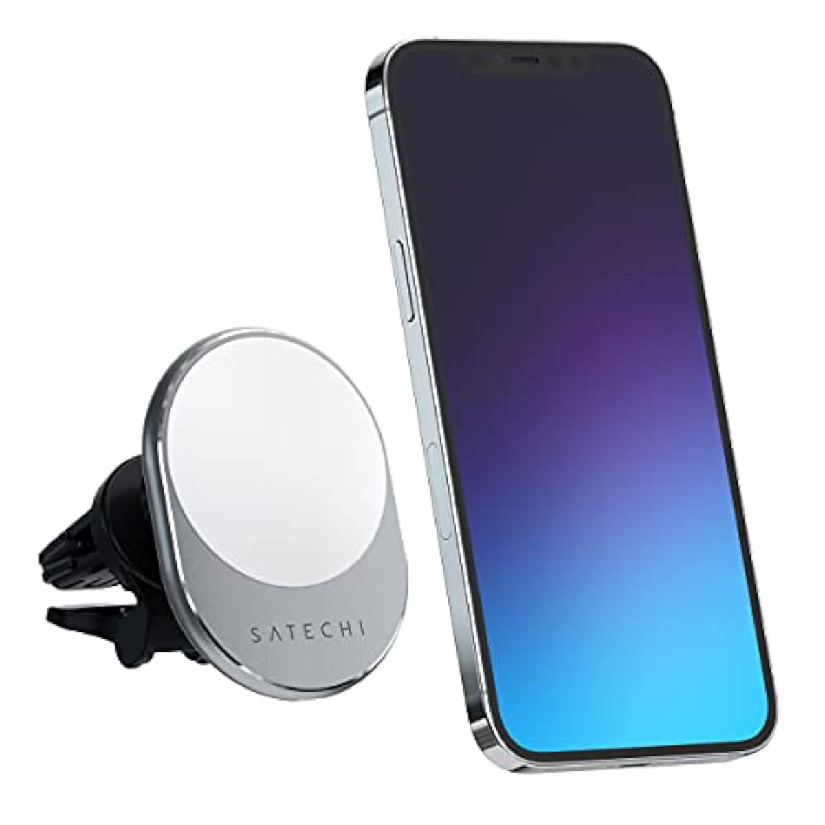 Satechi Magnetic Wireless Car Charger (Qi Wireless Charging) 7.5W Air Vent Mount - Compatible with iPhone 16 Pro Max/16 Pro/16/16 Plus, iPhone 15 Pro Max/15 Pro/15/15 Plus and More
