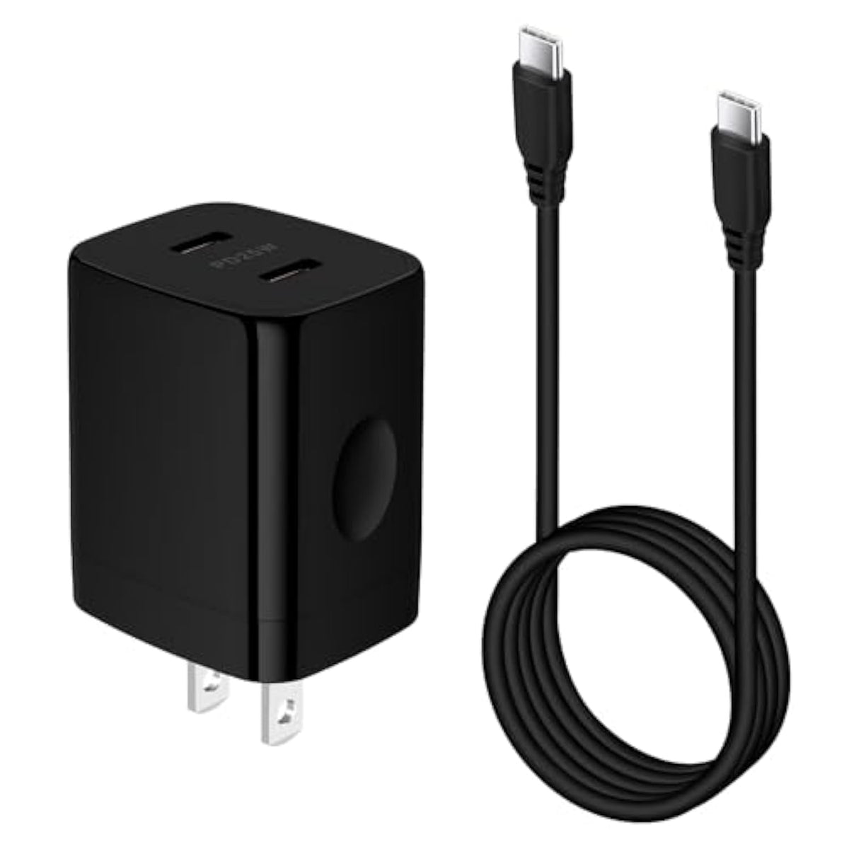 25W Usb C Fast Charger Block For Samsung Galaxy Z Fold Z Flip 7/A17 5G A36 A16 A56/S25 Fe/S25 Ultra/S25 Plus/S25/S24 Fe,Pixel,Android Phone Charger Box Cube Brick 6Ft Type C To Type C Charging Cable