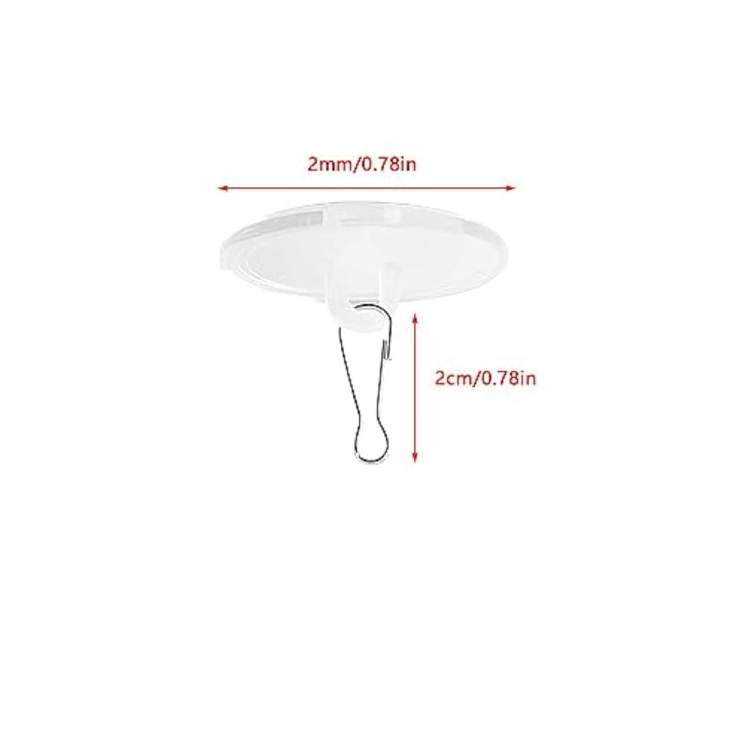 40 Pack Self Adhesive Wall Hook Sticky Ceiling Hooks Small Disc Sticker Hanger For Christmas Festival Wedding Decorations Baloon Storage Display 2Cm/0.78”