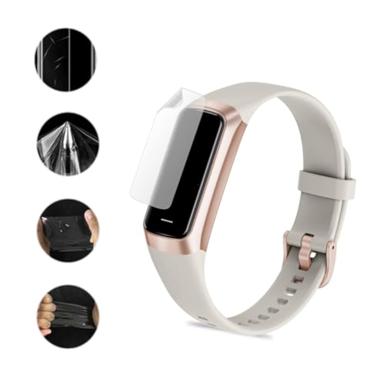 Screen Protector Compatible For Troty C60 Fitness Tracker 1.1" (6 Pack) Clear Tpu Soft Film Compatible For St-Care, Zeacool Fitness Tracker Watch