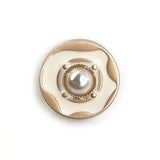 Faux Pearl Irregular Enamel Layer Sewing Shank Buttons 20 Pcs - 18Mm,