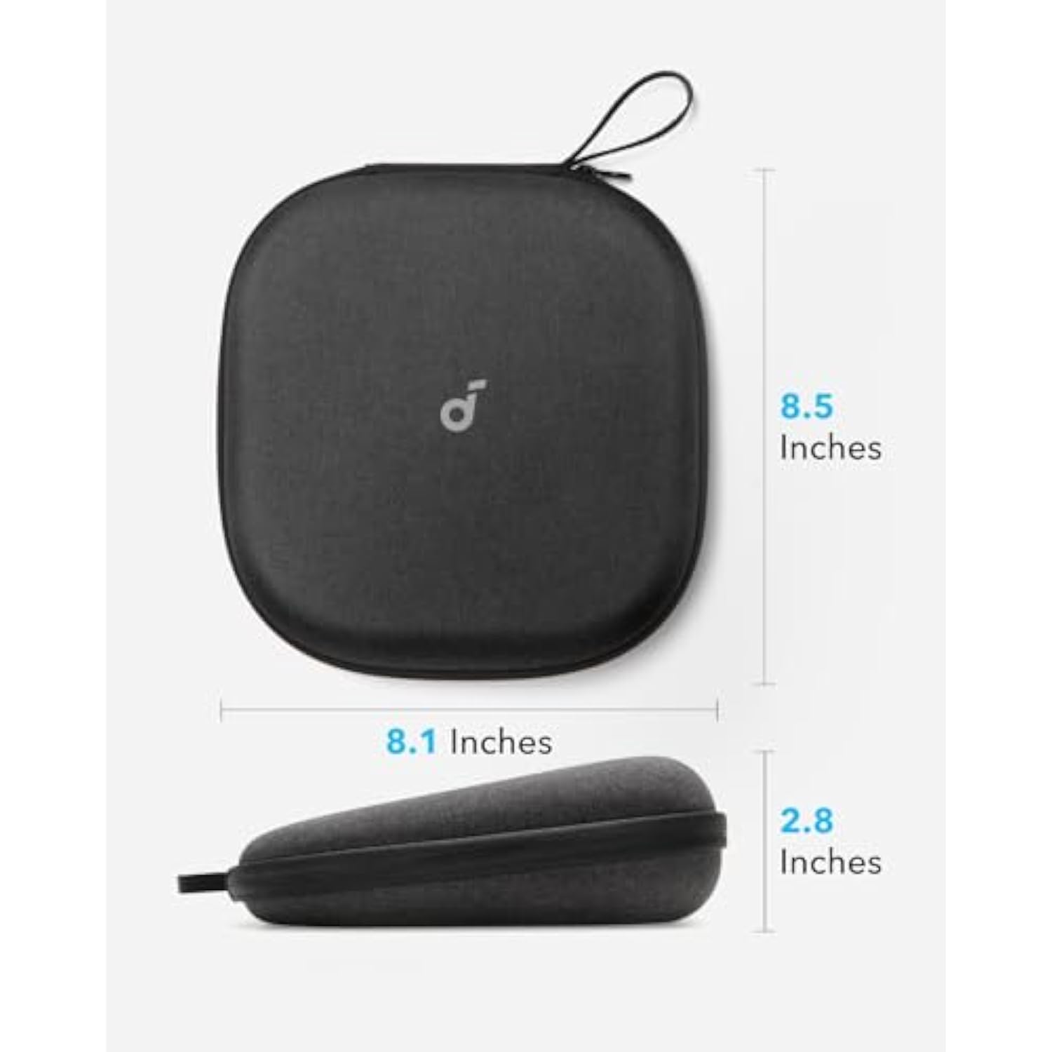 By Anker, Headphones Case, Compatible With All Over-Ear Headphones, Anti-Scratch, Water And Dust Resistant, Impact-Resistant, Pocket For Cables, Detachable Tray, Sturdy Strap