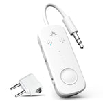 Avantree Relay - Premium Airplane Bluetooth 5.3 Adapter, Supports 2 S Or Headphones With Aptx Adaptive, 3.5Mm Aux Jack Wireless Audio Transmitter For Planes, Travel, Tv (White)