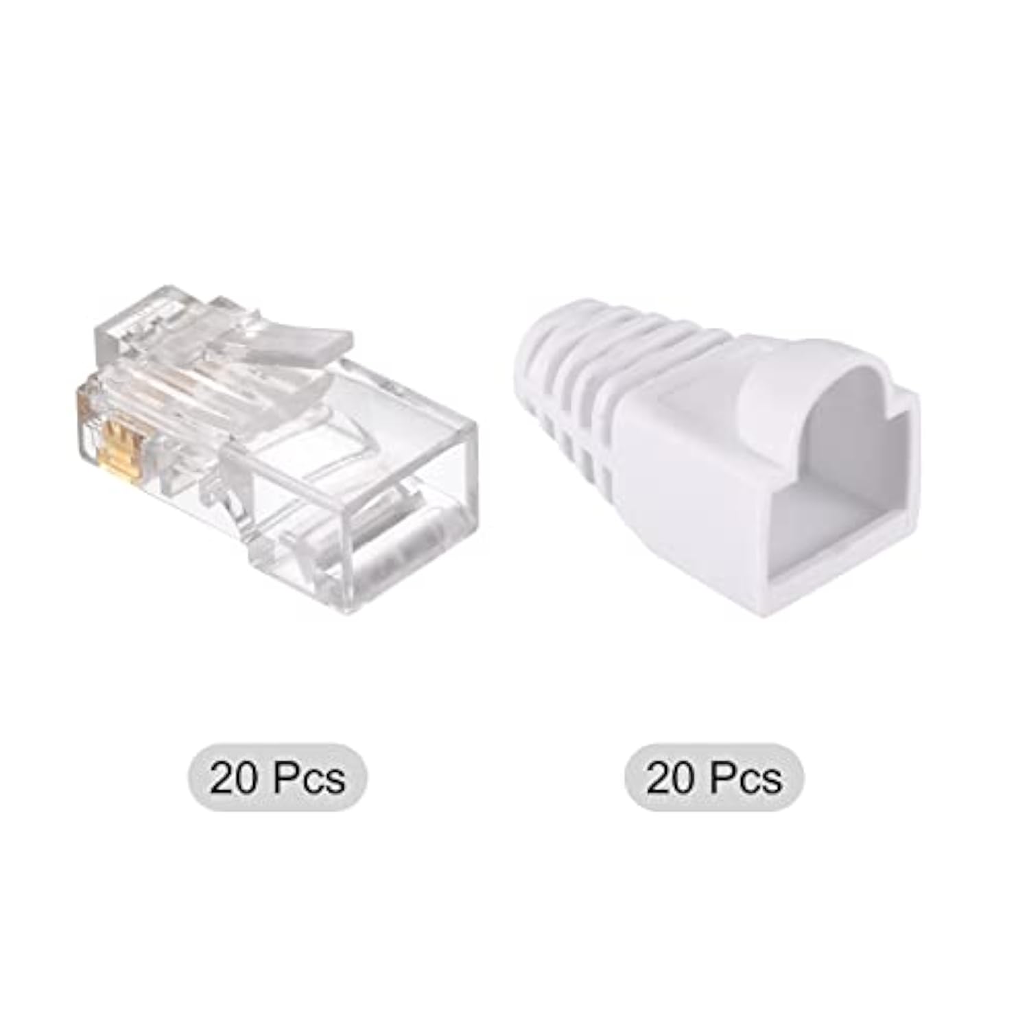 Rj45 Cat6 Connectors Rj45 Ends 8P8C Modular Plug Pass Through Connector With W