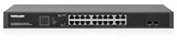 Intellinet 16 Port Poe+ Ethernet Switch With 4 Rj45 Gigabit And 2 Sfp Uplink Ports - 300W Power Budget, Output Up To 32W Per Port, Unmanaged, Wall Mountable/Desktop, Vlan Mode-3 Yr Mfg 561419