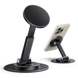 UGREEN Magnetic Phone Stand for MagSafe, Height Adjustable iPhone Stand for Desk with 360° Rotation Compatible for iPhone 16 15 Pro Max 14 Pro 13 12 and MagSafe Case, Black