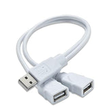 Dual Usb Port Cable, Usb Male To 2 Dual Usb Female,Usb Y Splitter Hub Power Co