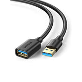 UGREEN USB Extender, USB 3.0 Extension Cable Male to Female USB Cable High-Speed Data Transfer Compatible with Webcam, Gamepad, USB Keyboard, Mouse, Flash Drive, Hard Drive, Oculus VR, Xbox 15 FT