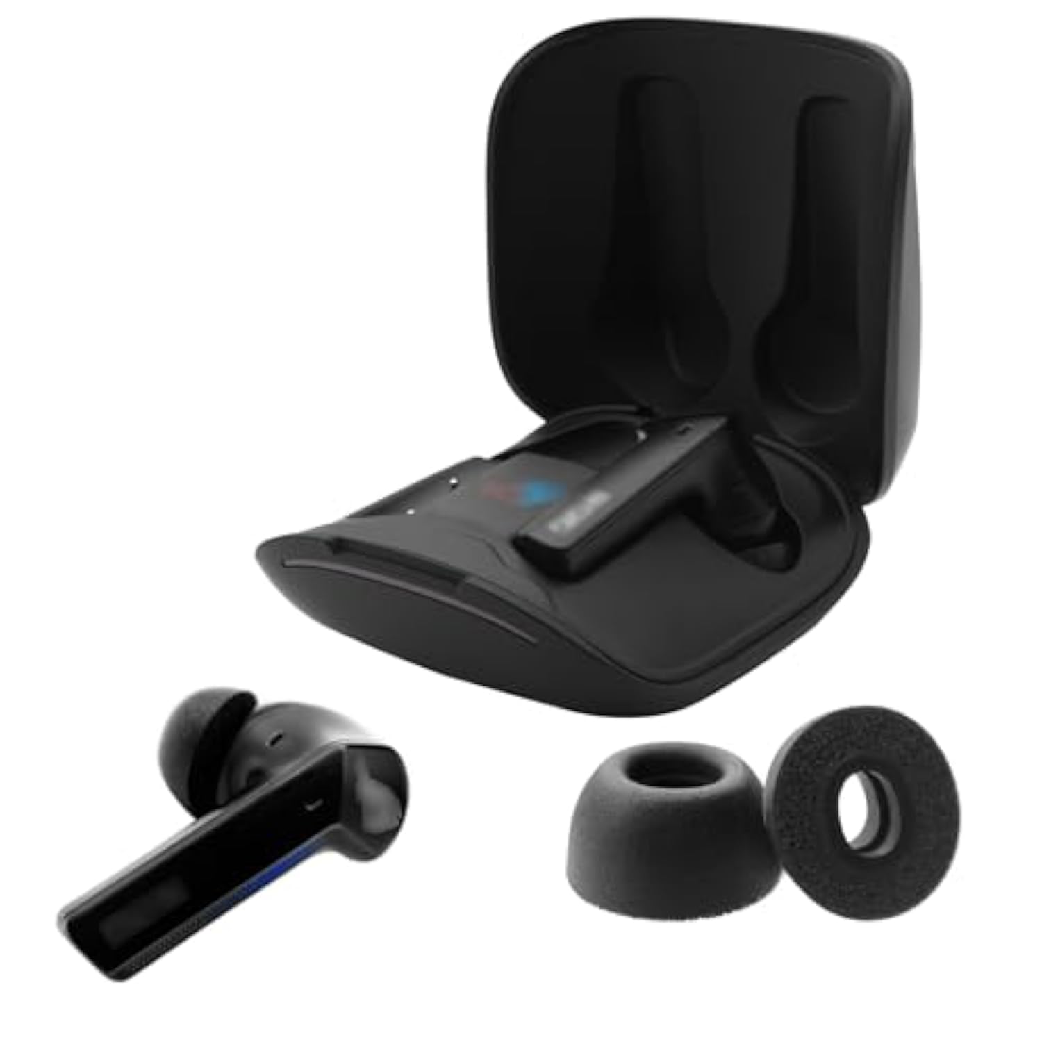 Replacement Memory Foam Ear Tips For Asus Rog Cetra True Wireless Earbuds, Comfort Fit (3 Pairs, S/M/L, Black)