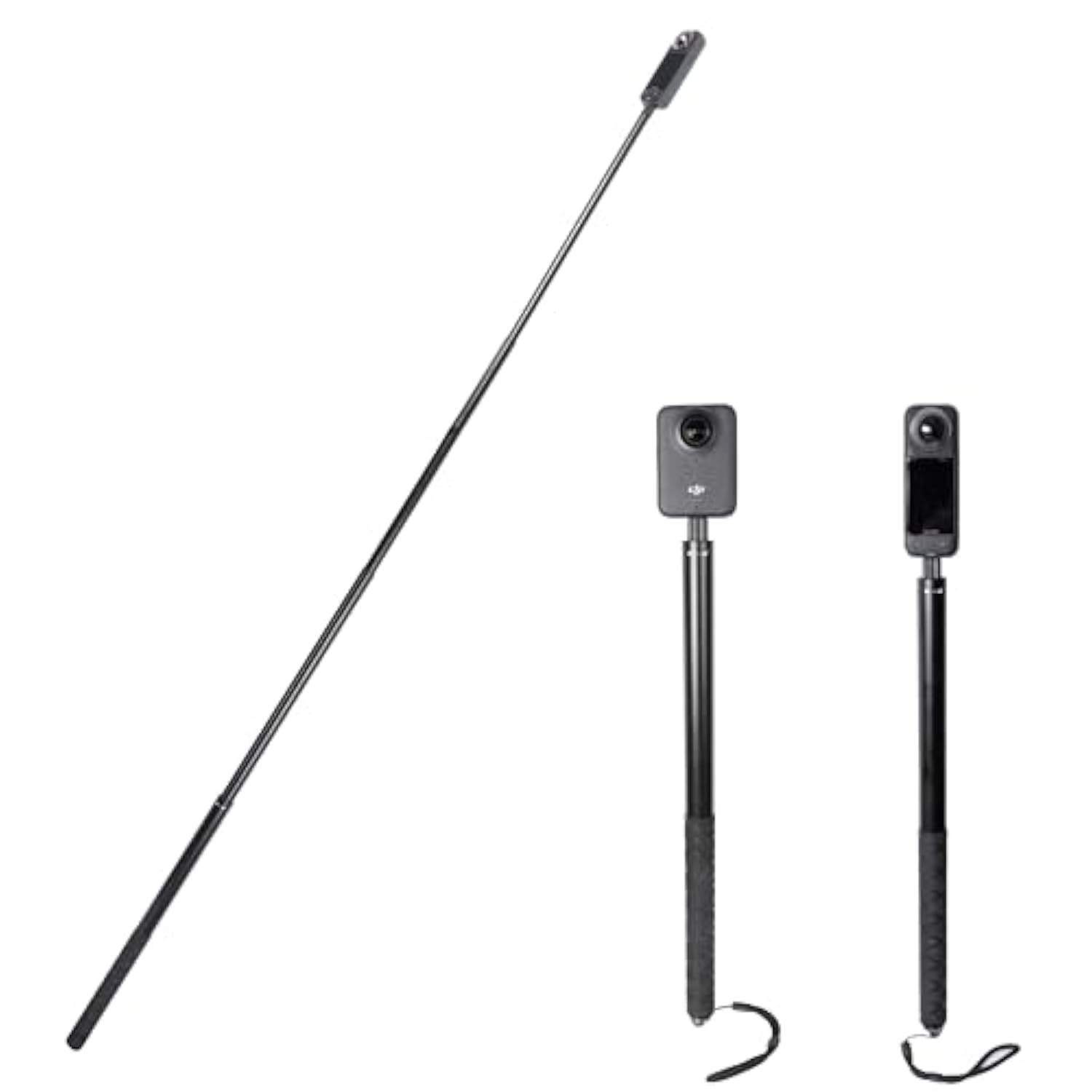 Long 77Inch Invisible Selfie Stick For Insta360 One X4, X3, X2, X, Insta360 One R, Rs, Insta 360 Camera 1/4" Extended Monopod Pole