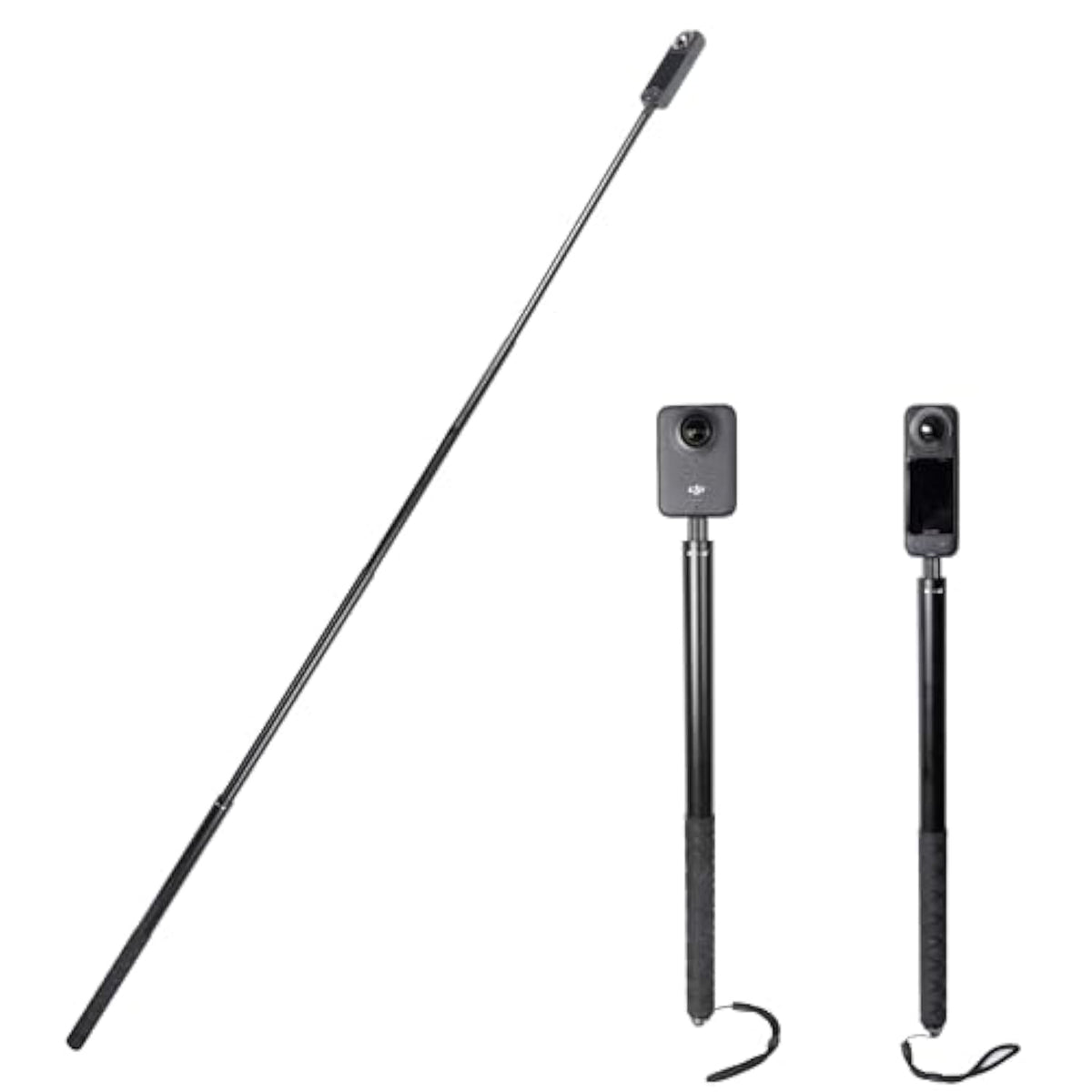 Long 77Inch Invisible Selfie Stick For Insta360 One X4, X3, X2, X, Insta360 One R, Rs, Insta 360 Camera 1/4" Extended Monopod Pole