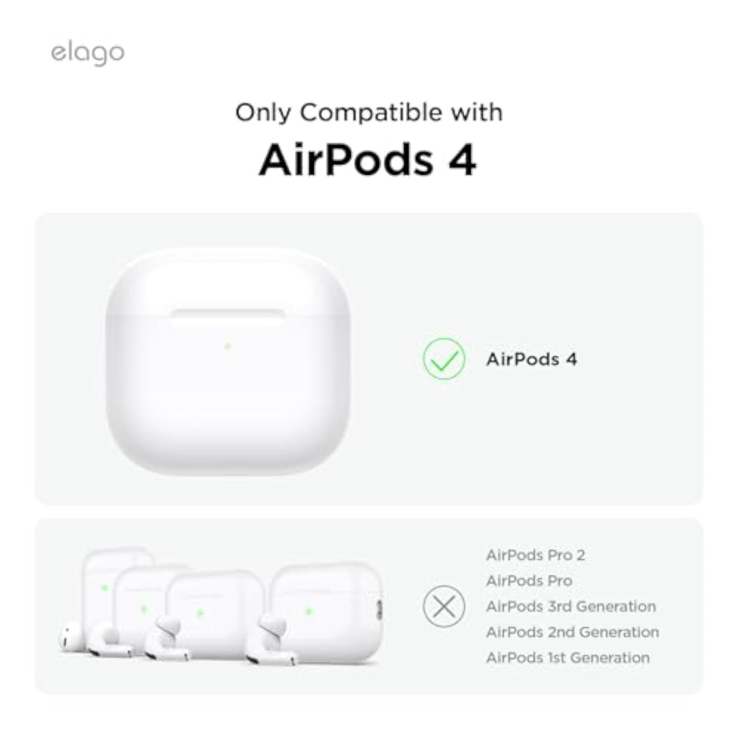 elago Armor Case for AirPods 4 - Premium Silicone AirPods 4 Case