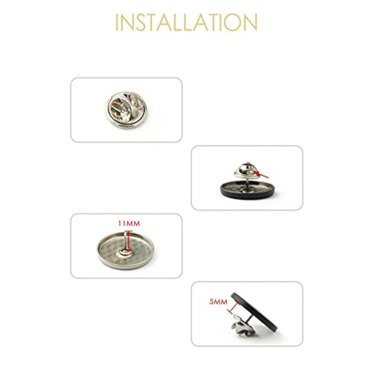10Pcs Texture Surface Metal Buttons Pins No Sew & No Tools Instant Rep