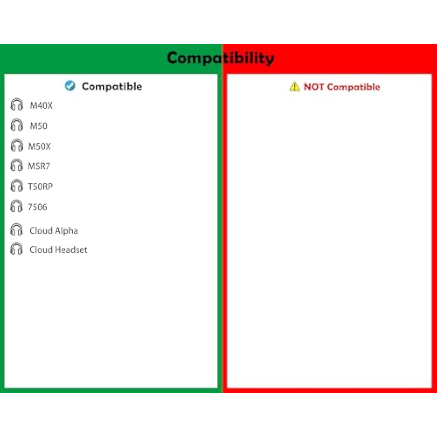 Premium Headphone Earpads Headset Cushions Replacement Ear Pads Compatible With Audio-Technica M40X M50 M50X Msr7/Fostex T50Rp/Mdr 7506/Hyperx Cloud Alpha Hyperx Cloud Headset