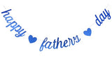 Blue Glitter Happy Father's Day Banner The Man The Myth The Legend Banner, Father/Dad's Birthday Party Best Dad Ever Banner (Bue)