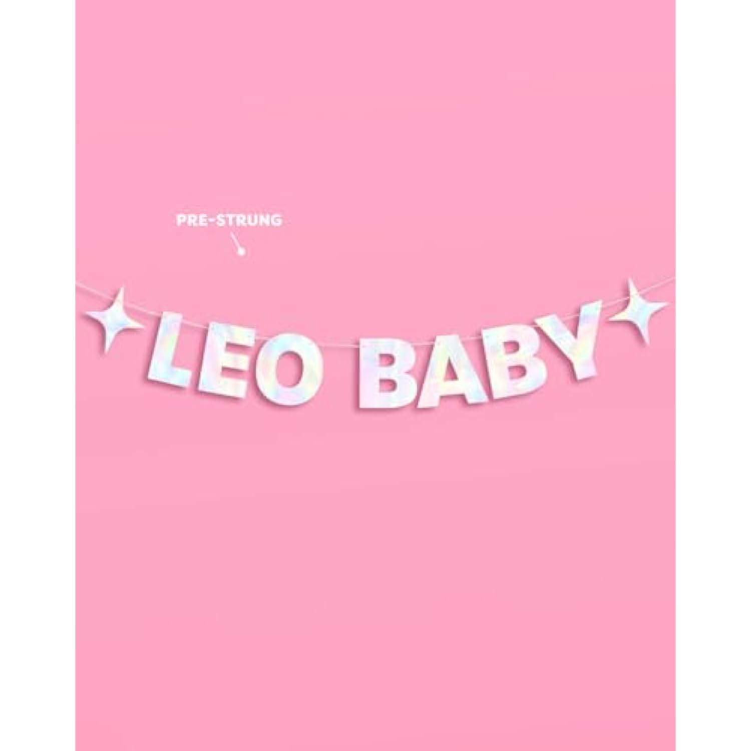 Leo Baby Birthday Party Iridescent Foil Banner 5Ft Zodiac Leo Horoscope Astrology