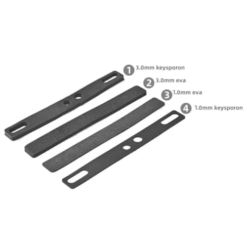 Mechanical Keyboard Spacebar Foam Sound Insulation Foam Noise Absorbing Switch Silencer Pad Cotton Compatible With 6.25U Mechanical Keyboard Space Bar Black 4Pcs/Set