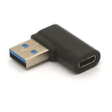Right Angled Usb C To Usb Adapter, 90 Degree Usb A To C Adaptor Usb 3.0 Male T