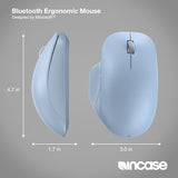 Bluetooth Ergonomic Mouse Designed By Microsoft Two Thumb Buttons, Easy To Grip Thumb Rest, Precision Tracking, Connects 3 Devices, 15 Month Battery Life, Pcs/Laptops (Pastel Blue)