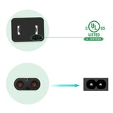 2 Prong Power Cord Fit For Roomba Home Base Charger 900 800 700 600 Series & I Series - I3 I4 I6 I7 I8 985 980 960 895 890 880 870 761 695 690 680 675 Charging Dock Power Cable Replacement Black