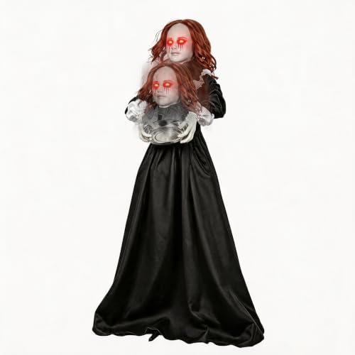 5.3FT Halloween Animatronics Standing Maid Decorations Outdoor
