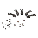 Zipper Repair Kit Solution 5 Zipper Heads - Sliders With Pulls #5 Bran