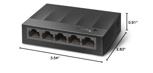 Litewave 5 Port Gigabit Ethernet Switch | Desktop Ethernet Splitter | Unshielded Network Switch | Plug & Play | Fanless Quiet | Unmanaged (Ls1005G)