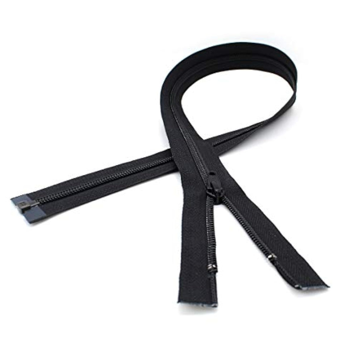 27" #5 Coil Black Separating Zipper