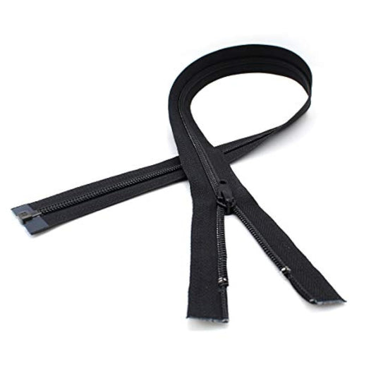27" #5 Coil Black Separating Zipper