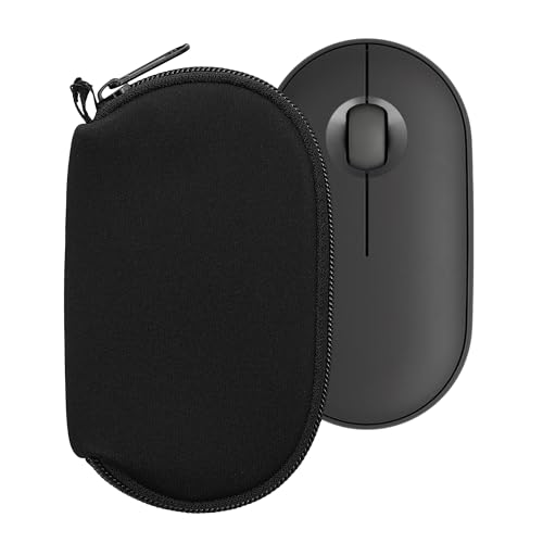 Neoprene Case Compatible With Logitech Pebble Mouse 2 M350S / M350 - Case For Mouse Soft Pouch Carry Bag - Black