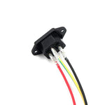 2Pcs Iec 320 C14 Male 3 Pins Screw Mount Inlet Ac Power Plug Adapter Connector Socket Ac 250V 10A Black With Wires