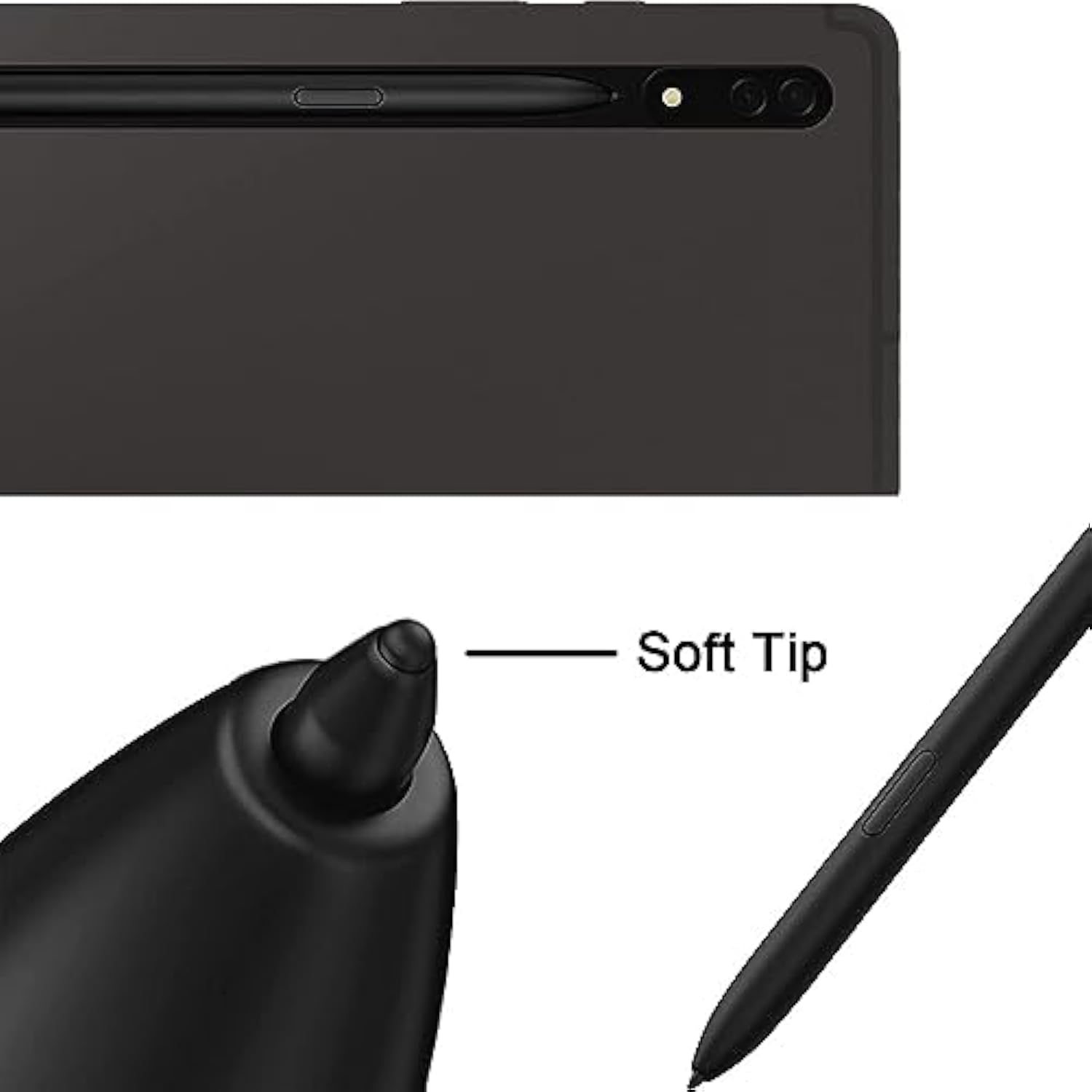 10 Pcs Galaxy Tab S9 S Pen Soft Tips/Nibs Compatible With Galaxy Tab S9 Ultra / S9 Plus/Tab S9 Fe / S9 S Pen Replacement Tips/Nibs With Tools (S9/S9+/S9 Ultra/S9 Fe Black*10)