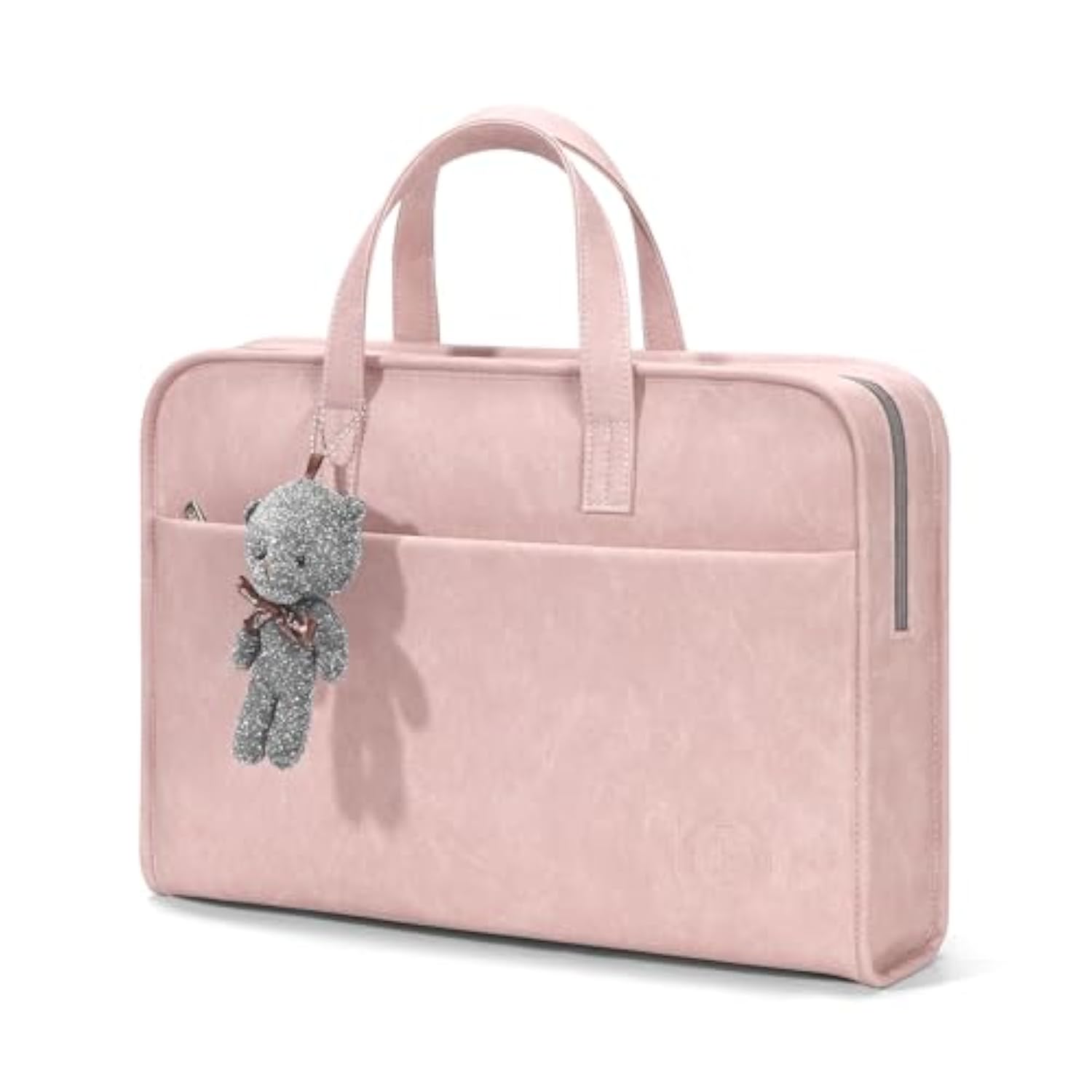 Protective Sleeve Case Bag Compatible With Macbook Pro 16 Inch, 15.6 Inch, Hp, Dell, Acer Aspire, Asus Notebook, Computer Bag With Shoulder Strap,Pocket,Handle, Pink