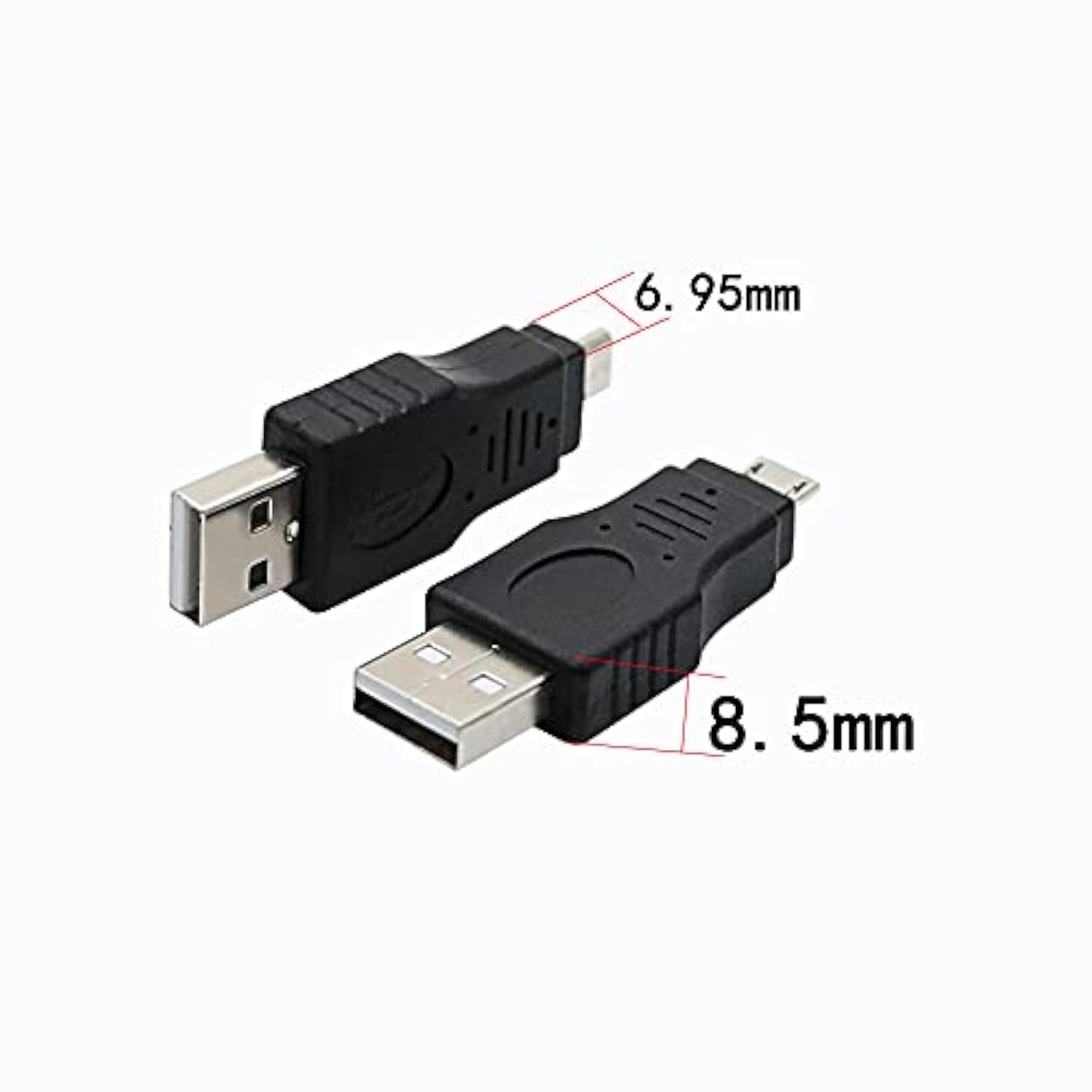 Usb 2.0 Adapter A Male To Micro Male Black (3 Pack) Usb A Male To Micro Male A