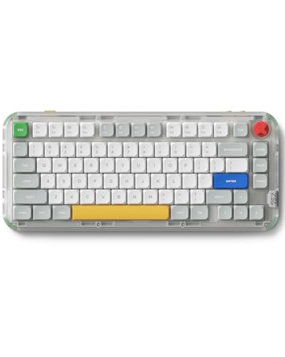 Kick75 Low Profile Keyboard With Volume Knob,75% Hot Swappable Custom Wireless Mechanical Keyboard,80 Keys Rgb Backlit With Pbt Keycaps,Bt/2.4G/Usb-C (Brown Nano Switch)