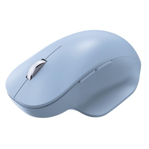 Bluetooth Ergonomic Mouse Designed By Microsoft Two Thumb Buttons, Easy To Grip Thumb Rest, Precision Tracking, Connects 3 Devices, 15 Month Battery Life, Pcs/Laptops (Pastel Blue)