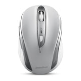 Perixx PERIMICE-721SW Wireless Ergonomic Mouse - 5 Button Optical Design - Silent Clicks - Compatible for Desktop and Laptop PC - Wireless 2.4 GHz - Silver White