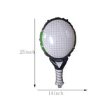 6Pcs Tennis Ball Foil Balloons Green Star Balloons Tennis Party Balloons For Sports Tennis Themed Party Decorations Supplies