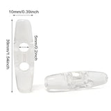 30Pcs Acrylic Clear 2 Hole Olive Shape Sewing Toggle Buttons For Sewin