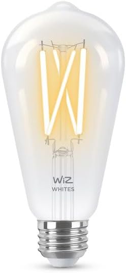 6 Pack ST19 Smart LED Filament Bulb 60W Equivalent Tunable White E26 Wi Fi Connected Matter Compatible