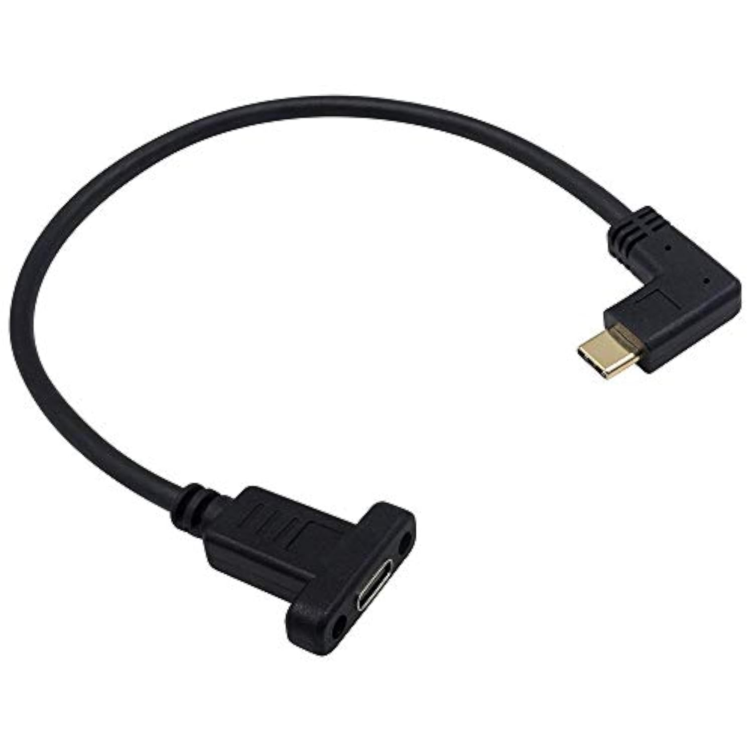 Usb C Male To Female Extension Cable 1Feet/30Cm, Right& Left Angled 90 Degree