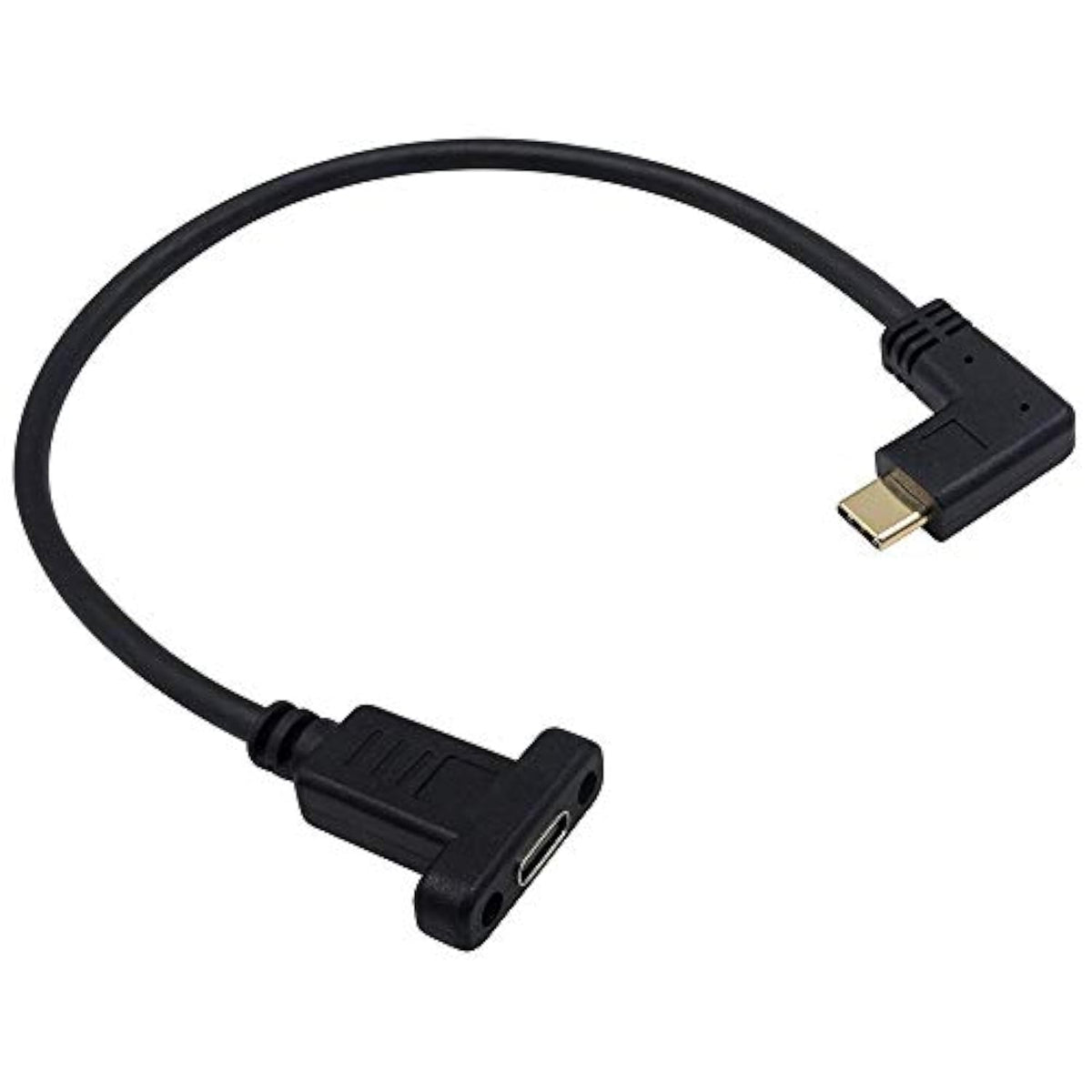 Usb C Male To Female Extension Cable 1Feet/30Cm, Right& Left Angled 90 Degree