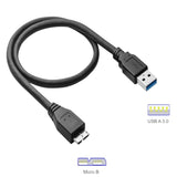 3Ft External Hard Drive Cord, Replacement Usb 3.0 To Micro-B Super Speed/Charge Ss Cable For Western Digital Wd My Passport, Seagate, Toshiba Canvio, Samsung S5/Note 3, Lacie, Elements & More