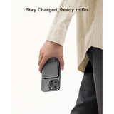 3 In 1 Charging Station Compatible With Magsafe For Apple, 304M, Magnetic Wireless Charger Stand With 5000Mah Detachable Portable Charger For Iphone 16/15, Apple Watch, Airpods (No Adapter)