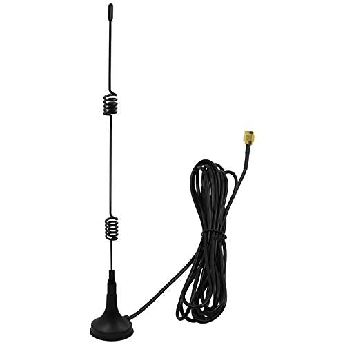 Wifi Booster Antenna With Rp-Sma Male Connectorwithout Pin,2.4Ghz Magnetic Base 10Ft Extension Cable For Wireless Cctv Security Camera Video System Nvr Dvr Surveillance Recorder,Black