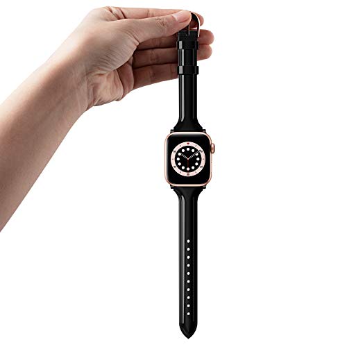 Leather Slim Bands Compatible with  Watch Band 38mm 40mm 41mm 42mm 44mm 45mm 46mm 49mm for Women?Thin Strap for iWatch Series 10 9 8 7 6 5 SE 4