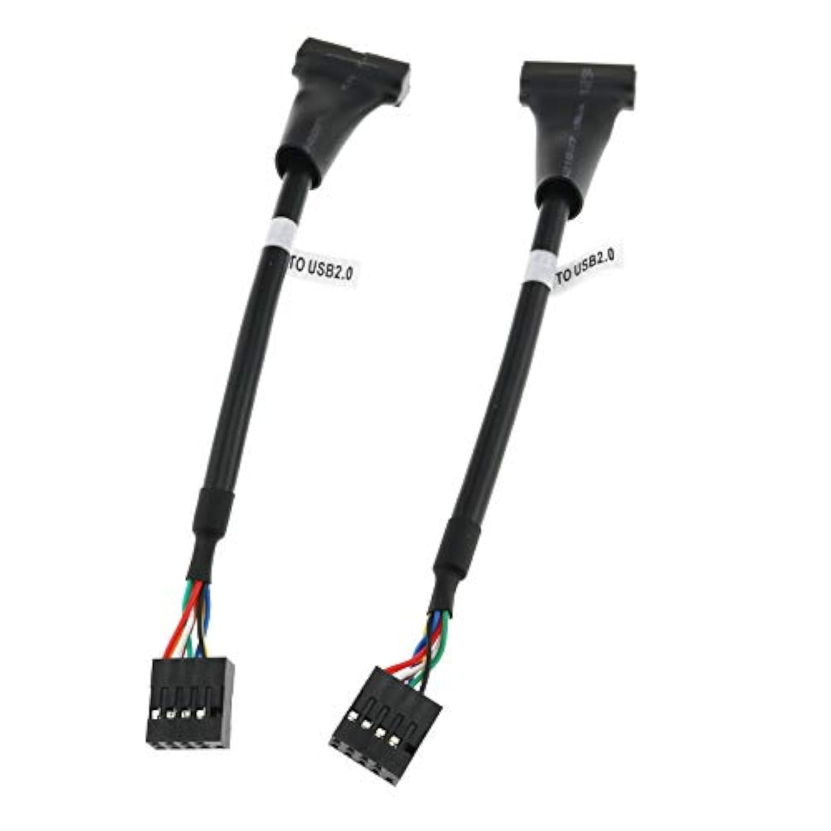 Usb Header Cable 2Pcs 6Inch Usb 3.0 19 Pin Male To Usb 2.0 9 Pin Female Motherboard Cable Adapter Converter Black
