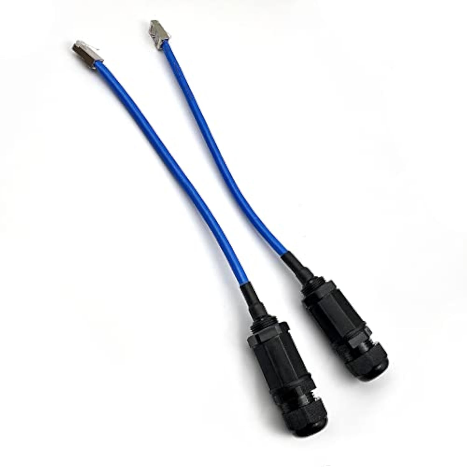 2Pcs M20 Rj45 Waterproof Cat5/5E/6 8P8C Connector Ip67 Ethernet Lan Cable Conn