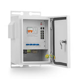 Indoor/Outdoor Industrial Enclosure With Integrated 8 Port Gigabit Poe+, 2 Port 1000Base Sfp Switch, Ieee802.3Af/At Poe 246W Power Supply, Plug And Play, Metal Ip65 Case, -40 To 158°F